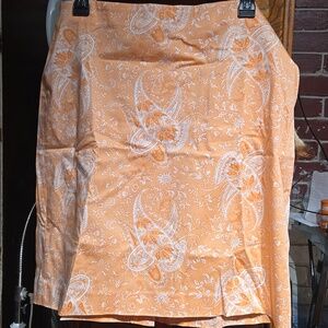 Jones New York Signature Size 12-  Peach Color Paisley Skirt